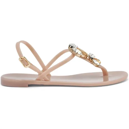 Swarovski Stone T-Bar Jelly Sandalen , Damen, Größe: 36 EU - Casadei - Modalova