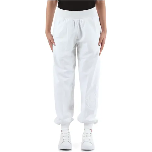 Sporty Cotton Viscose Logo Embroidered Pants , female, Sizes: S, XS, L, M - Calvin Klein Jeans - Modalova