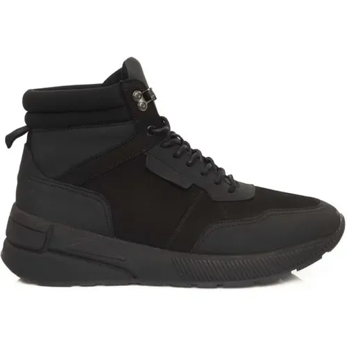 Schwarzer Leder High Top Sneaker - Cerruti 1881 - Modalova