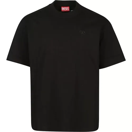 Schwarzes T-Boggy Megoval-D T-Shirt , Herren, Größe: M - Diesel - Modalova