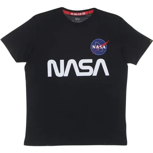 Nasa Reflektierendes T-Shirt für Männer , Herren, Größe: M - alpha industries - Modalova