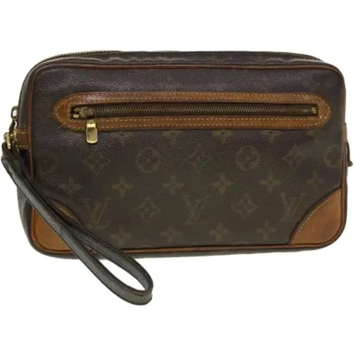 Pre-owned Brunt Canvas Louis Vuitton Marly Dragonne Clutch Bag , female, Sizes: ONE SIZE - Louis Vuitton Vintage - Modalova