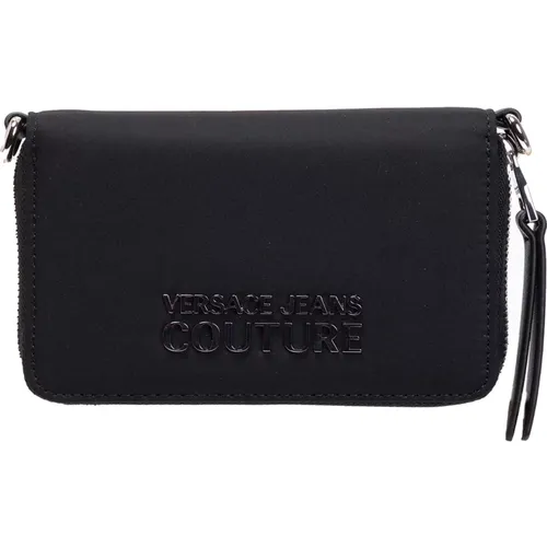 Schwarze Multipocket Mini Tasche , Damen, Größe: ONE Size - Versace Jeans Couture - Modalova