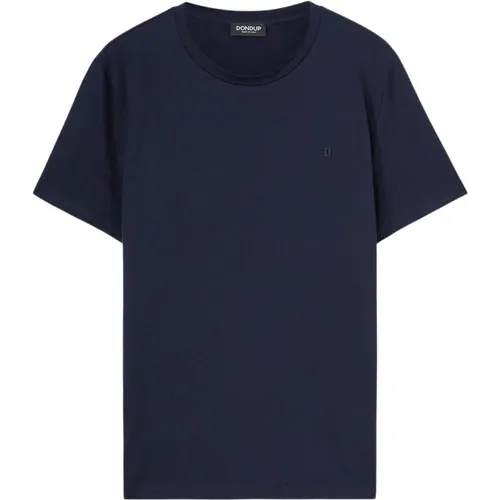 Blaues Upgrade T-Shirt für Männer , Herren, Größe: L - Dondup - Modalova