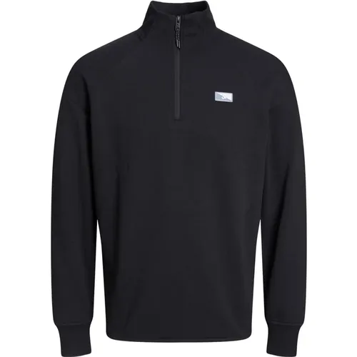 Half Zip Sweatshirt mit Stehkragen , Herren, Größe: M - jack & jones - Modalova