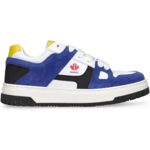 Wildleder Leder Sneaker mit Logo - Dsquared2 - Modalova