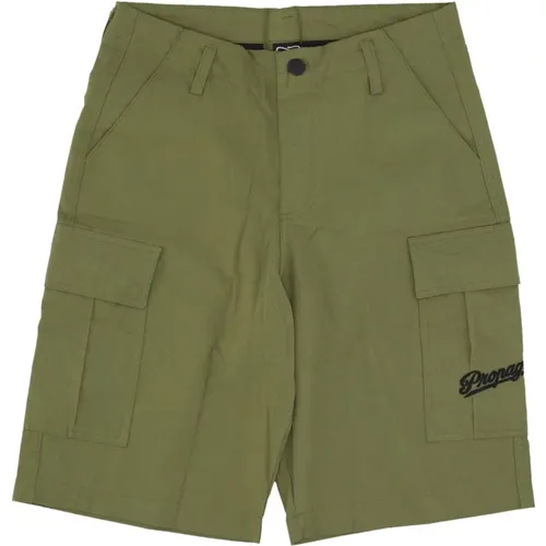 Militärgrüne Cargo Shorts , Herren, Größe: L - Propaganda - Modalova