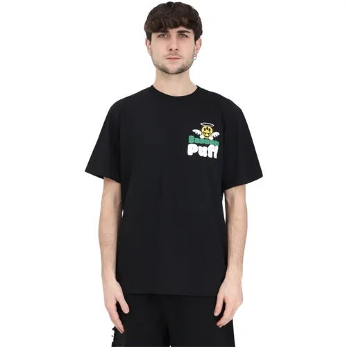 Schwarzes T-Shirt mit Logo-Print,Grafikdruck Kurzarm Tops,Bedrucktes Unisex T-Shirt,T-Shirts - Barrow - Modalova