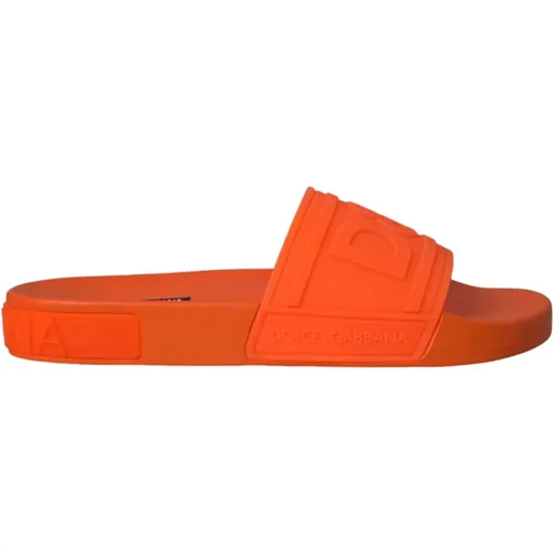 Rubber Slide Sandals , male, Sizes: 10 UK, 7 UK - Dolce & Gabbana - Modalova