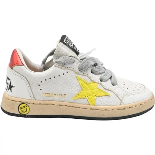 Ball Star Sneakers Weiß Gelb Rot - Golden Goose - Modalova
