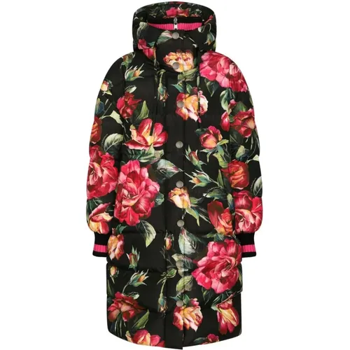 Long Down Jacket , female, Sizes: XS - Dolce & Gabbana - Modalova