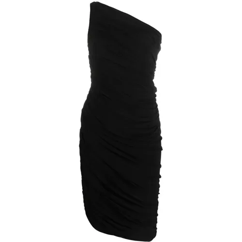 Schwarzes Midi-Kleid , Damen, Größe: XS - Norma Kamali - Modalova