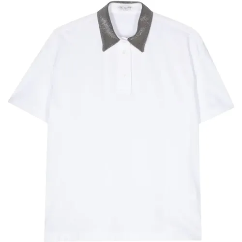 T-shirts and Polos , female, Sizes: XL, L - BRUNELLO CUCINELLI - Modalova