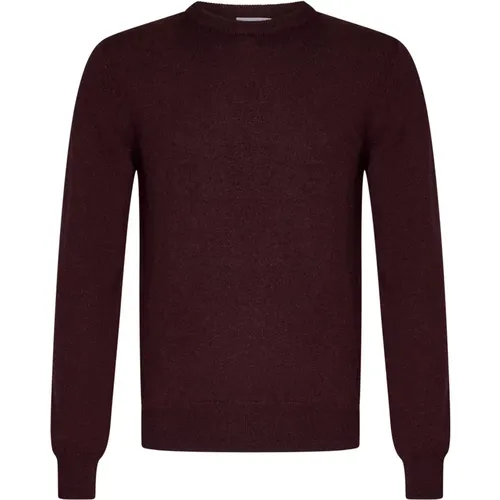 Bordeaux Cashmere Crewneck Sweater Aw24 , Herren, Größe: 2XL - Malo - Modalova