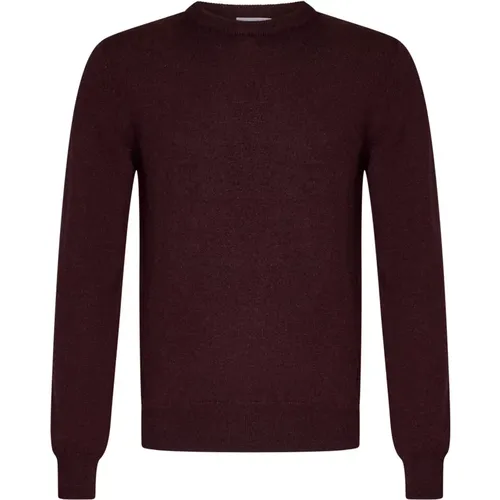 Bordeaux Cashmere Crewneck Sweater Aw24 , male, Sizes: 2XL - Malo - Modalova