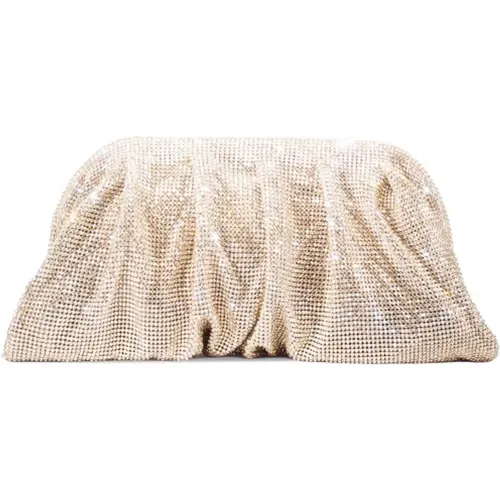 Kristall Mesh Sand Clutch Tasche - Benedetta Bruzziches - Modalova