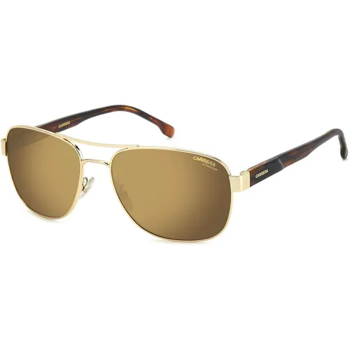 Gold Schattierte Polarisierte Sonnenbrille , Herren, Größe: 60 MM - Carrera - Modalova