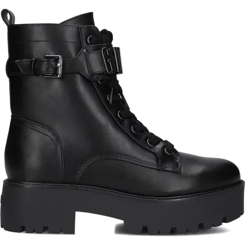 Schwarze Schnürstiefel für Damen , Damen, Größe: 37 EU - Guess - Modalova