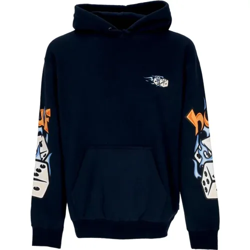 Navy Hoodie mit Dicey Po Design , Herren, Größe: M - HUF - Modalova