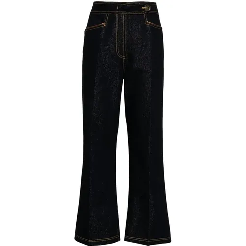 Indigo Denim Metallic Jeans , female, Sizes: W26, W28, W27, W25 - ETRO - Modalova