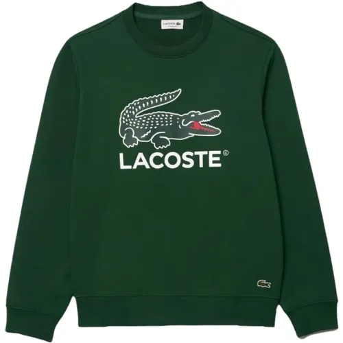 Klassischer Sweatshirt - Grün , Herren, Größe: 2XL - Lacoste - Modalova