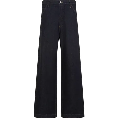 Indigo Pickerby Pants , male, Sizes: W31, W34 - Dries Van Noten - Modalova