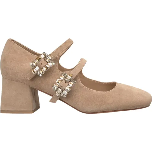 Heeled shoe with buckles , female, Sizes: 3 UK, 9 UK, 8 UK, 7 UK, 6 UK, 5 UK, 2 UK, 4 UK - Alma en Pena - Modalova