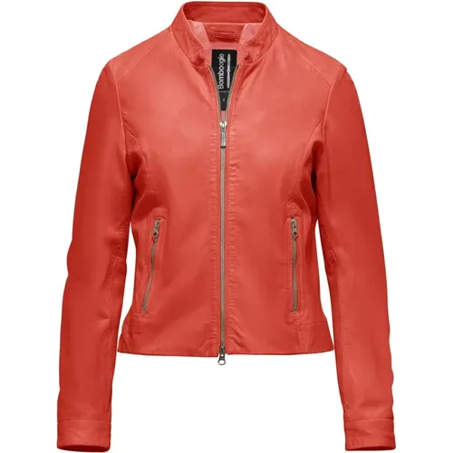 Naty Leather Jacket , female, Sizes: S, M, 2XL, XL, L - BomBoogie - Modalova