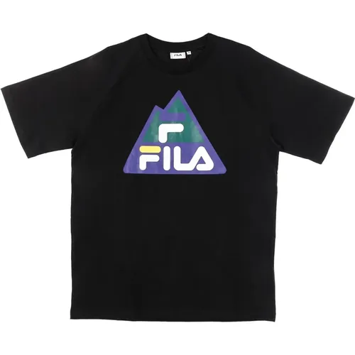 Schwarzes Raglan Tee Kurzarm T-Shirt - Fila - Modalova