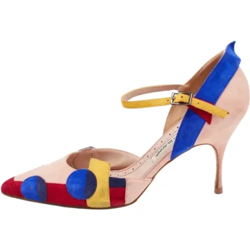 Pre-owned Wildleder heels , Damen, Größe: 39 1/2 EU - Manolo Blahnik Pre-owned - Modalova