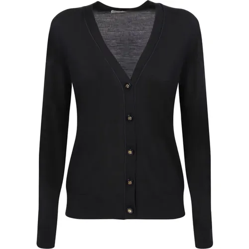 V-Neck Cardigan Sweater , female, Sizes: S, L, M, XS - TORY BURCH - Modalova