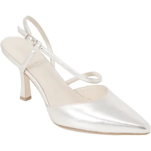 Weiße Stiletto Sandalen mit Schnalle/Schleifenverschluss , Damen, Größe: 39 EU - Guess - Modalova