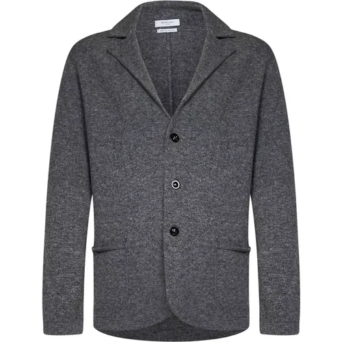 Graue Strickblazer-Style-Strickjacke Aw24 , Herren, Größe: M - Boglioli - Modalova