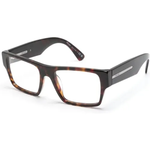 Braun/Havanna Optische Brille , Herren, Größe: 52 MM - Prada - Modalova