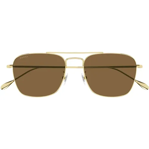 Vintage Pilot Sunglasses , male, Sizes: 56 MM - Gucci - Modalova