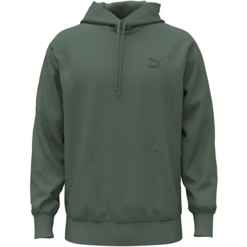 Grüner Kapuzenpullover , Herren, Größe: M - Puma - Modalova