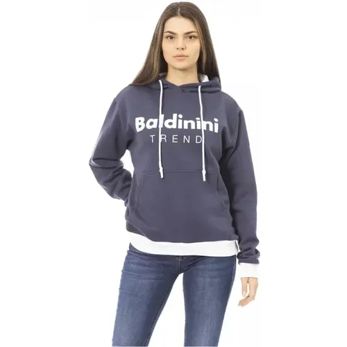 Womens Logo Fleece Hoodie with Front Pocket , female, Sizes: 2XL, M, S, XL, L - Baldinini - Modalova