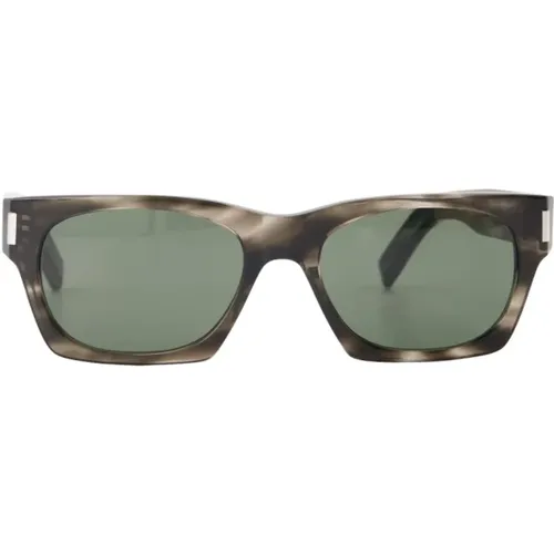 Grüne Linse Sonnenbrille mit UV-Schutz , unisex, Größe: ONE Size - Saint Laurent - Modalova