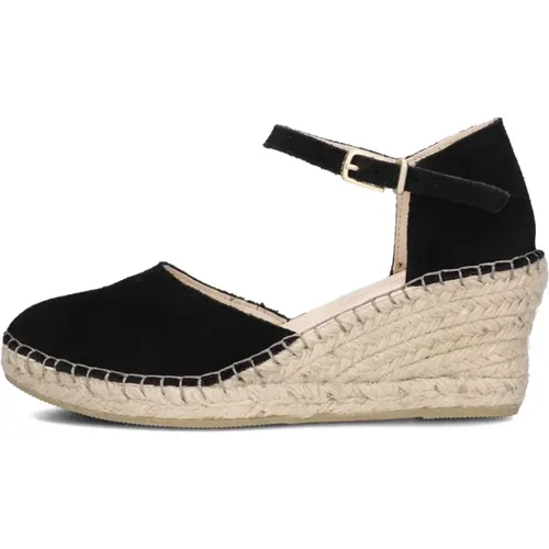 Schwarze Espadrilles mit Keilabsatz,Taupe Wildleder Espadrilles mit Keilabsatz - Fred de la Bretoniere - Modalova