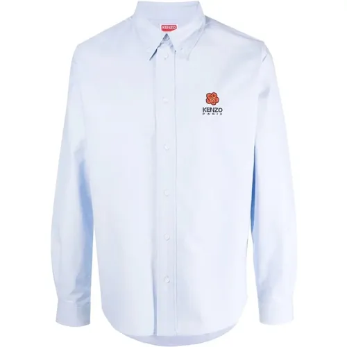 Boke Crest Oxford Shirt Size: 41, colour: SKY , male, Sizes: XL - Kenzo - Modalova