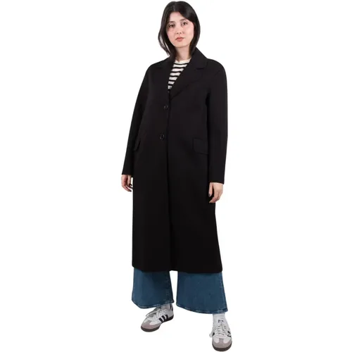 Schwarzer Jersey Mantel Radice Stil , Damen, Größe: XS - Max Mara - Modalova