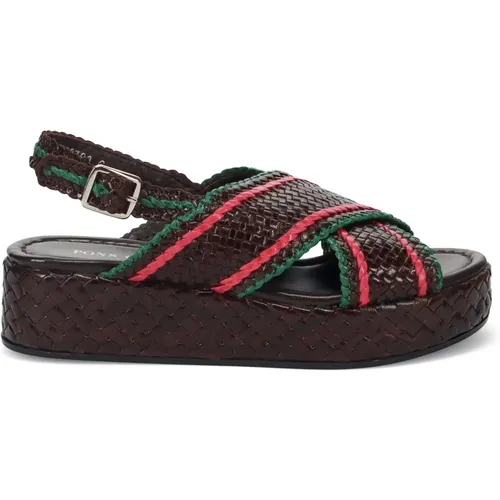 Platform Sandals Wide Crossed Bands , female, Sizes: 4 UK - Pons Quintana - Modalova