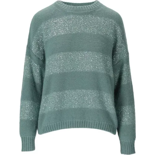 Green Mohair Crewneck Sweater , female, Sizes: L, M, S, XS - Max Mara - Modalova