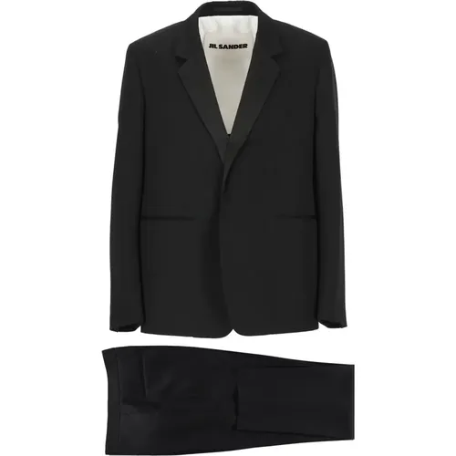 Wool and Silk Tailored Suit , male, Sizes: M - Jil Sander - Modalova