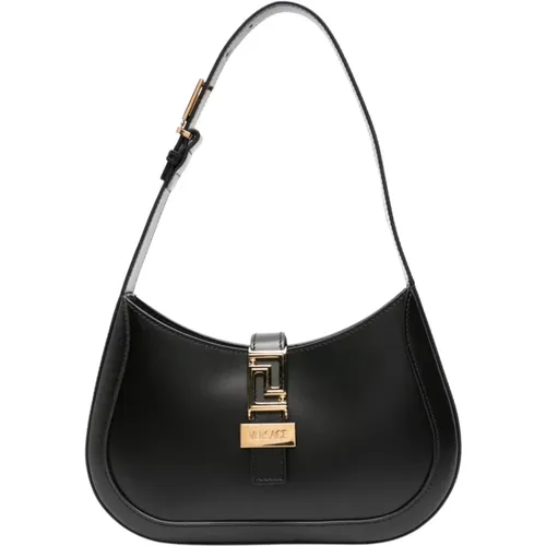 Calf Leather Shoulder Bag , female, Sizes: ONE SIZE - Versace - Modalova