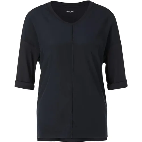 Blusenshirt mit entspannter Silhouette im Material-Mix , Damen, Größe: 2XL - Marc Cain - Modalova