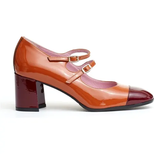 Stylish Camel and Bordeaux Pump , female, Sizes: 5 1/2 UK, 6 UK, 5 UK, 2 UK - Carel - Modalova