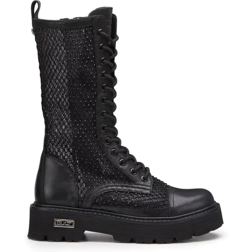 Schwarze Rock Ankle Boots , Damen, Größe: 41 EU - Cult - Modalova