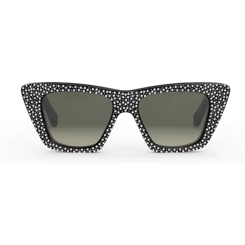 Shiny Gradient Brown Sunglasses , unisex, Sizes: 51 MM - Celine - Modalova