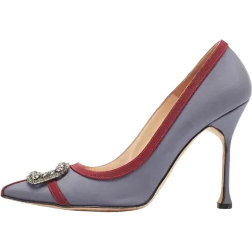 Pre-owned Canvas heels , female, Sizes: 6 UK - Manolo Blahnik Pre-owned - Modalova